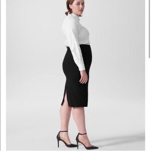 Universal Standard Classic Black Lynn Luxe Skirt Sz 20